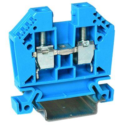 RS PRO Napájení přes svorkovnici, 1kV Modrá 10mm² 1 Klecová svorka
