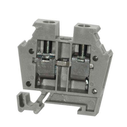 RS PRO Napájení přes svorkovnici, 1kV Šedá 4mm² 1 Klecová svorka