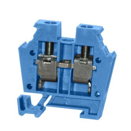 RS PRO Napájení přes svorkovnici, 1kV Modrá 4mm² 1 Klecová svorka