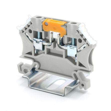 RS PRO Odpojovací svorkovnice, 800V Šedá 2.5mm² 2 Klecová svorka