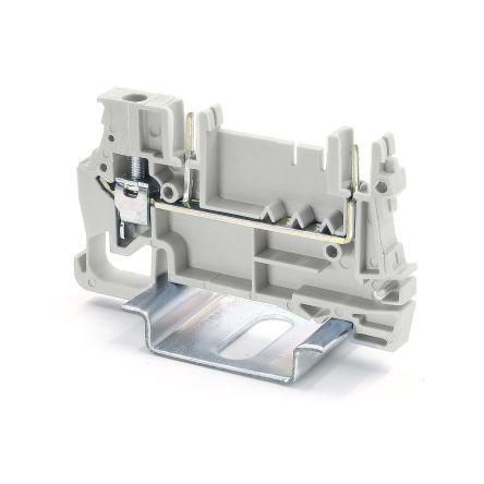 RS PRO Napájení přes svorkovnici, 400V Šedá 2.5mm² 1 Klecová svorka
