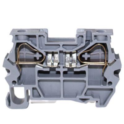 RS PRO Svorkovnice pro komponenty, 300V Šedá 6mm² 1 Pružinová svorka