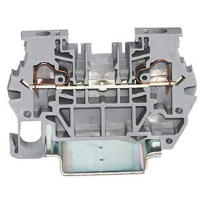 RS PRO Napájení přes svorkovnici, 1kV Šedá 4mm² 1 Pružinová svorka