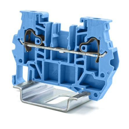RS PRO Napájení přes svorkovnici, 1kV Modrá 4mm² 1 Pružinová svorka