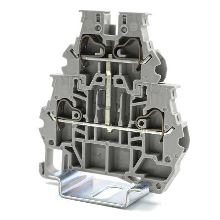 RS PRO Napájení přes svorkovnici, 1kV Modrá 2.5mm² 1 Pružinová svorka