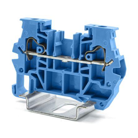RS PRO Napájení přes svorkovnici, 1kV Modrá 4mm² 1 Pružinová svorka