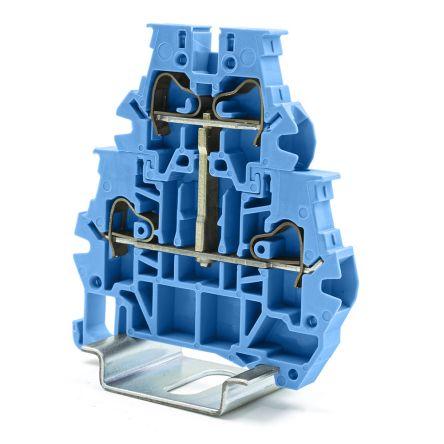 RS PRO Napájení přes svorkovnici, 1kV Šedá 4mm² 1 Pružinová svorka