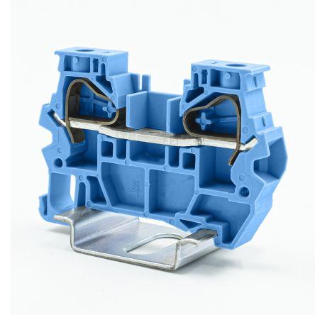 RS PRO Napájení přes svorkovnici, 1kV Modrá 6mm² 1 Pružinová svorka