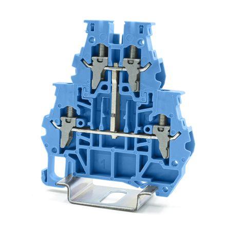 RS PRO Napájení přes svorkovnici, 1kV Modrá 4mm² 2 Objímka
