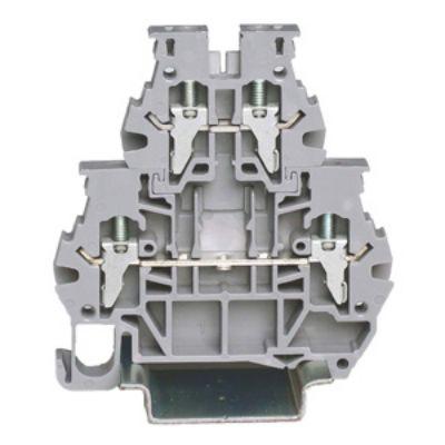 RS PRO Napájení přes svorkovnici, 1kV Šedá 4mm² 2 Objímka