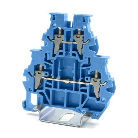 RS PRO Napájení přes svorkovnici, 1kV Modrá 4mm² 2 Objímka