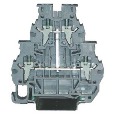 RS PRO Odpojovací svorkovnice, 1kV Šedá 4mm² 1 Objímka