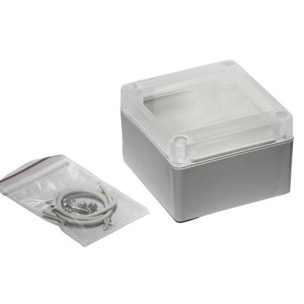 Hammond Univerzální skříň, řada: 80 mm IP65 S přírubou barva Světle šedá barva Čirá ABS 85 mm 55 mm 80 mm Pryž