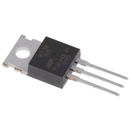 WeEn Semiconductors Co., Ltd Průchozí otvor Triak BT139-600,127 600 V 16 A zapínací napětí 1.5 V 70 mA, TO-220, počet
