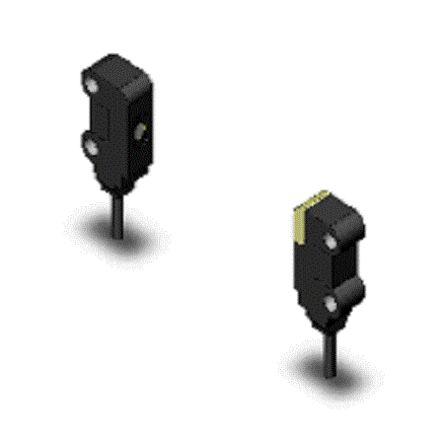Omron Fotoelektrický snímač, řada: E3T Červená LED Blok Kabel, výstup: PnP Jednocestný IP67