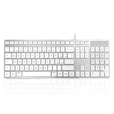 Klávesnice, model: 301C MAC, Kabelový, Bílá, USB Mac Qwerty x 28 mm x 114mm Ceratech