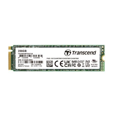 SSD, model: MTE672A Interní M.2 (2280) AES 256 Gb Průmyslová třída Transcend 3D NAND 85 °C -40 °C