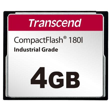 Karta Compact Flash Compact Flash Transcend 4 Gb Průmyslová třída, model: CF180I SLC