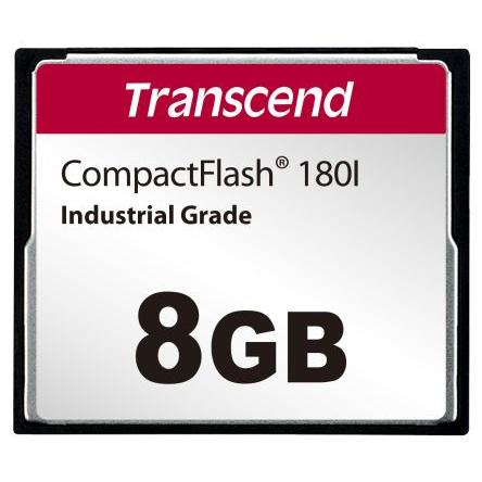 Karta Compact Flash Compact Flash Transcend 8 Gb Průmyslová třída, model: CF180I SLC
