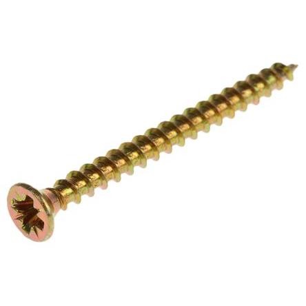 RS PRO Vrut Pozidriv, Pasivovaný pozinkovaný, Ocel Zapuštěná hlavice, 3,5 mm, délka: 40 mm