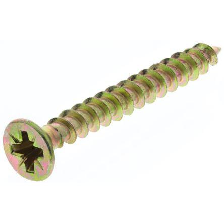 RS PRO Vrut Pozidriv, Pasivovaný pozinkovaný, Ocel Zapuštěná hlavice, 4,5 mm, délka: 40 mm