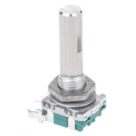 Mechanické rotační kodér 15 ppr impulzů Přírůstkové, průměr hřídele: 6 mm Drážka hřídel (Kvadratura), Průchozí otvor