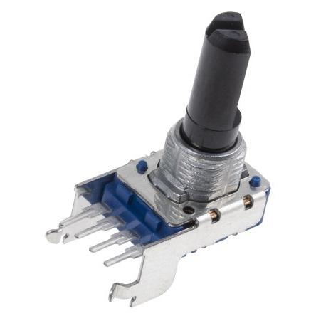 Karbonový fóliový potenciometr, průměr hřídele: 6 mm 1otáčkový, řada: RK11K 10 kΩ 20 % 0.05 W Rotační, Montáž do panelu,