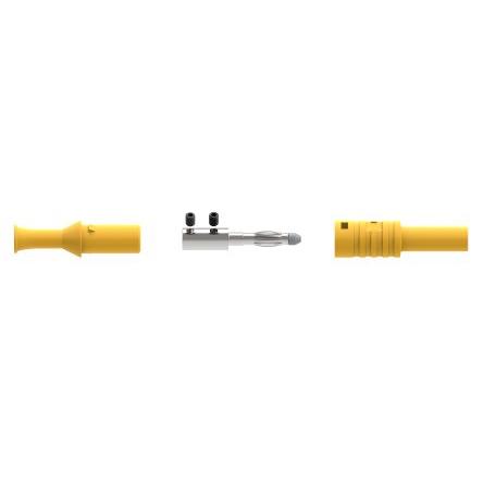 Electro PJP Banánek, 1kV, 36A, Žlutá, Vnější Šroubová, délka: 62.5 mm