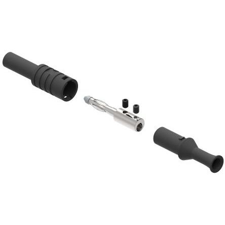 Electro PJP Banánek, 1kV, 36A, Černá, Vnější Šroubová, délka: 62.5 mm