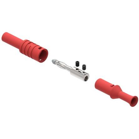 Electro PJP Banánek, 1kV, 36A, Červená, Vnější Šroubová, délka: 62.5 mm