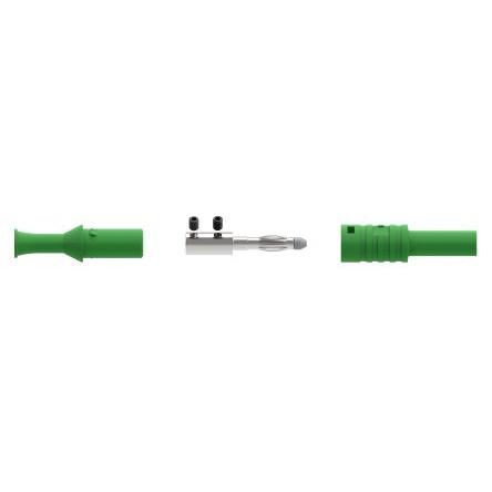 Electro PJP Banánek, 1kV, 36A, Zelená, Vnější Šroubová, délka: 62.5 mm