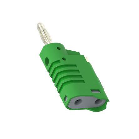 Electro PJP Zkušební vodič, 4 mm, 30V, 60 V, 36A, Zelená, Vnější Šroubová, délka: 57.2 mm, pokovení kontaktu: Nikl