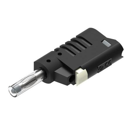 Electro PJP Zkušební vodič, 4 mm, 30V, 60 V, 36A, Černá, Vnější, délka: 58.6 mm, pokovení kontaktu: Nikl Zástrčka