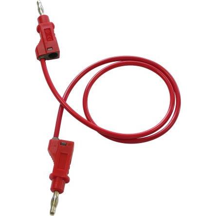 Electro PJP Zkušební vodič, Červená 36A, délka kabelů: 1 m, 30V, 60 V, Polyvinylchlorid, úroveň kategorie: CAT 0, CAT II