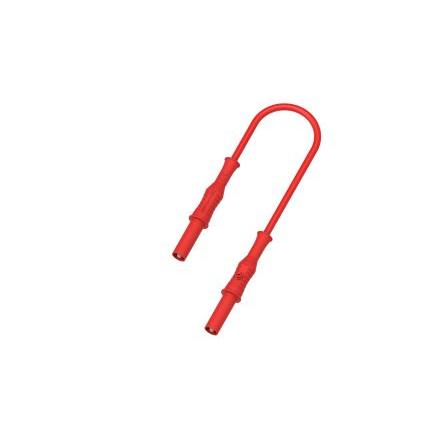 Electro PJP Banánkový konektor, 4 mm, 1000V, 1500 V, 36A, Červená, Vnější, délka: 2 m Banánek Jack