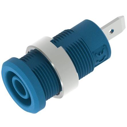 Electro PJP Zásuvka na banánky, 4 mm, 1000V, 600 V, 36A, Modrá, Vnitřní zásuvný modul, materiál kontaktu: Poniklováno,