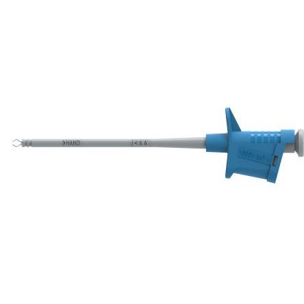Electro PJP Krokosvorka, velikost zásuvky: 4 mm, Modrá 6A, 1kV, délka: 162 mm, materiál kontaktu: Ocel
