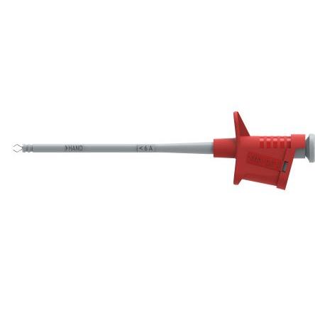 Electro PJP Krokosvorka, velikost zásuvky: 4 mm, Červená 6A, 1kV, délka: 162 mm, materiál kontaktu: Ocel