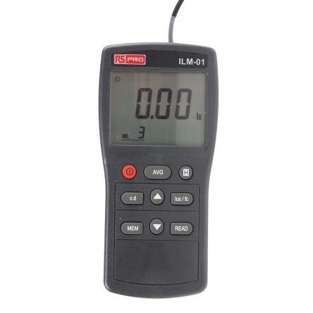 Expozimetr 50000 lx, číslo modelu: ILM01 RS PRO 0.01lx, přesnost: ±3 % ± 5 Digit