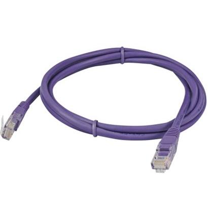 RS PRO Cat5e Ethernetové kabely, Purpurová, Polyvinylchlorid, A: RJ45 1 m Vnější, B: RJ45 Vnější