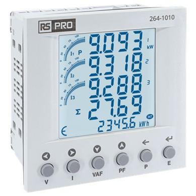 Elektroměr LCD 8číslicový 3fázový Elektroměr Impulzový výstup výška číslice 11.2 mm, výška výřezu: 91.5 mm, šířka