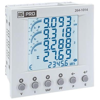 Elektroměr LCD 8číslicový 3fázový Elektroměr Impulzový výstup výška číslice 6.35 mm, výška výřezu: 31.5 mm, šířka