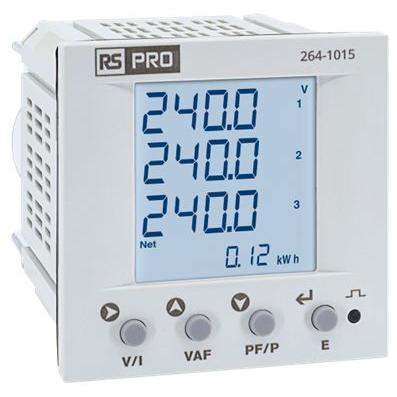 Elektroměr LCD 8číslicový 3fázový Elektroměr Impulzový výstup výška číslice 5 mm, výška výřezu: 68 mm, šířka výřezu: 68