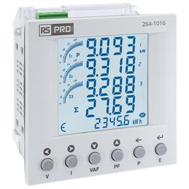 Elektroměr LCD 8číslicový 3fázový Elektroměr Impulzový výstup výška číslice 6.35 mm, výška výřezu: 91.5 mm, šířka