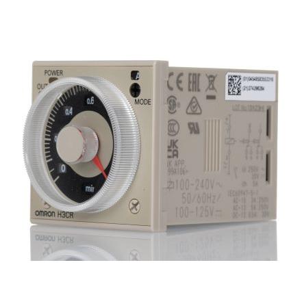 Omron Časovací relé, řada: H3CR DPDT 2kontaktové 100V ac, 125 V ac, 240 V ac zásuvné 0.05 to 1080000 s
