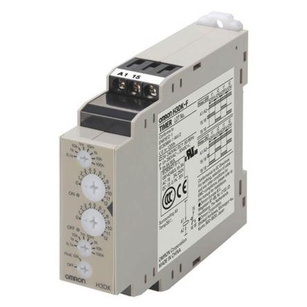 Omron Časovací relé, řada: H3DK Lišta DIN SPDT 2kontaktové 24 to 240 V ac/dc 24V ac, 240 V ac Multifunkční funkce Šroub
