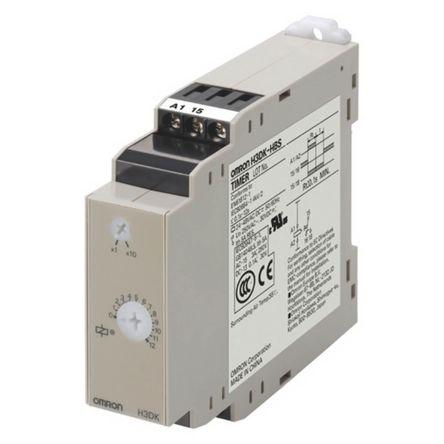 Omron Časovací relé Lišta DIN SPDT 2kontaktové 24 to 48 V ac/dc 24V ac, 48 V ac 1 funkce Šroub 0.1 to 12 s