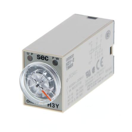 Omron Časovací relé DPDT 4kontaktové 24 V ac 24V ac 1 funkce zásuvné 0.5 to 10 s