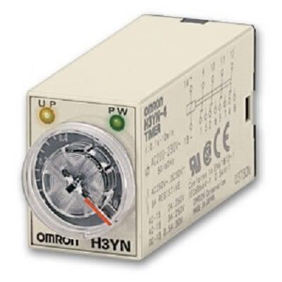 Omron Časovací relé, řada: H3YN 4PDT 4kontaktové 100 to 120 V ac 100V ac, 120 V ac Multifunkční funkce 0.1 to 600 min