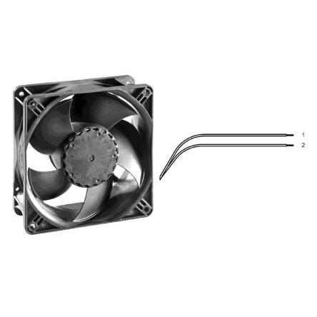 ebm-papst Axiální ventilátor, řada: AxiACi 120, průtok vzduchu: 96 m³/h 1.7 W 115V ac, 230 V ac 26 mA IP65 120 mm 120mm